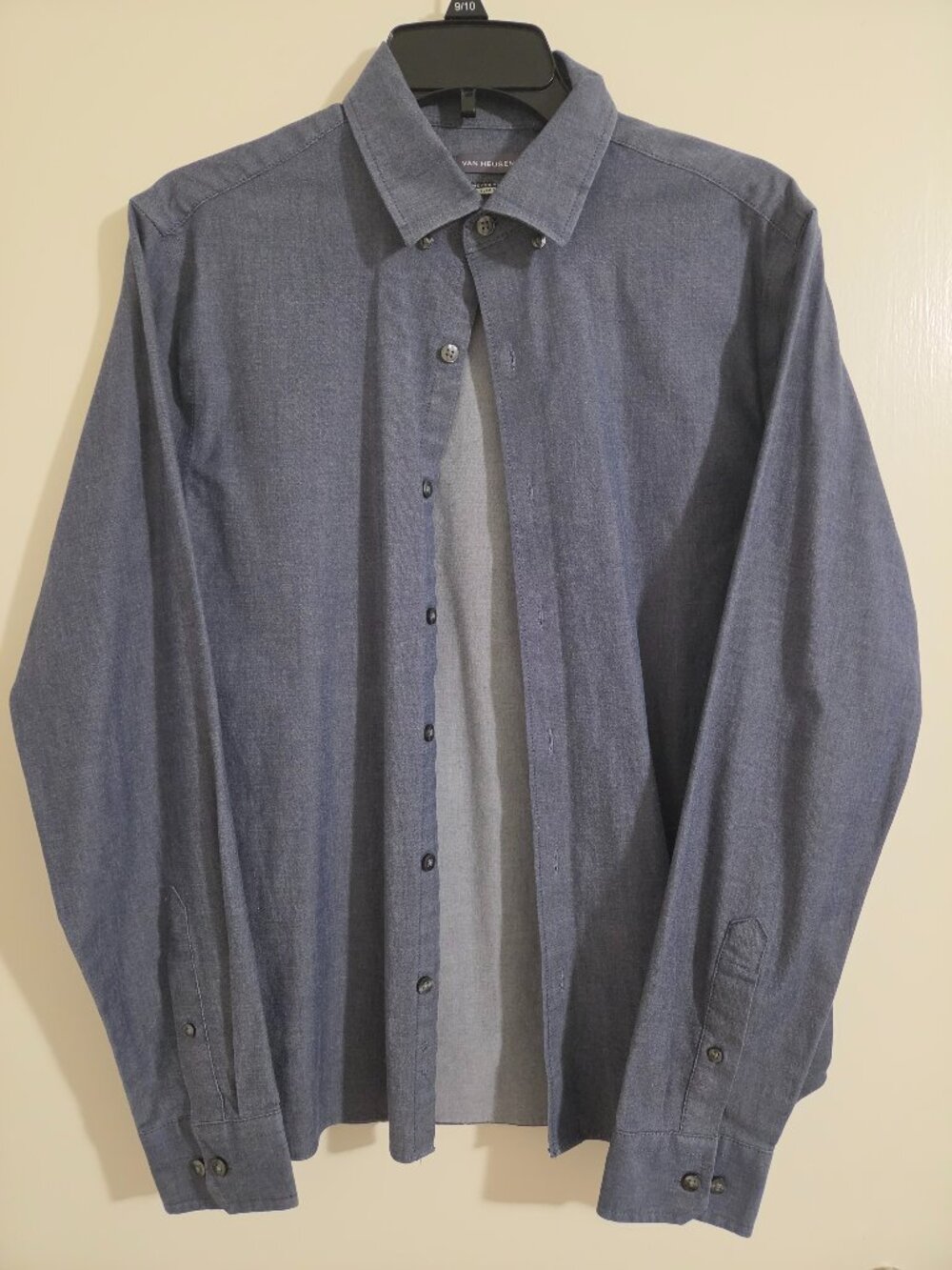 Van Heusen Never Tuck Slim Fit Button-Down Shirt Slate Blue